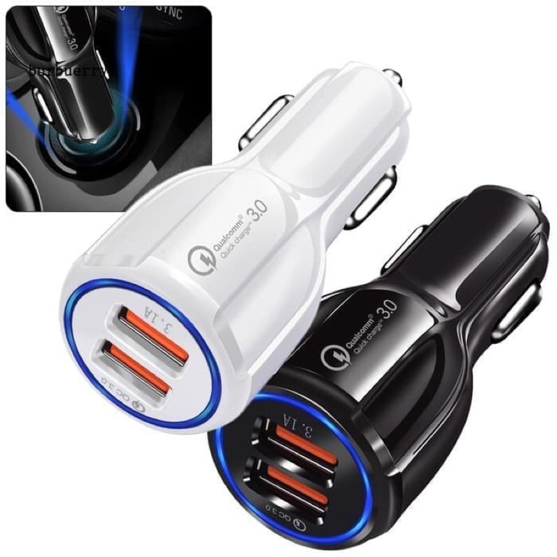 Car Charger Colokan Mobil 2 Port Fast Charging Charger Motor HP