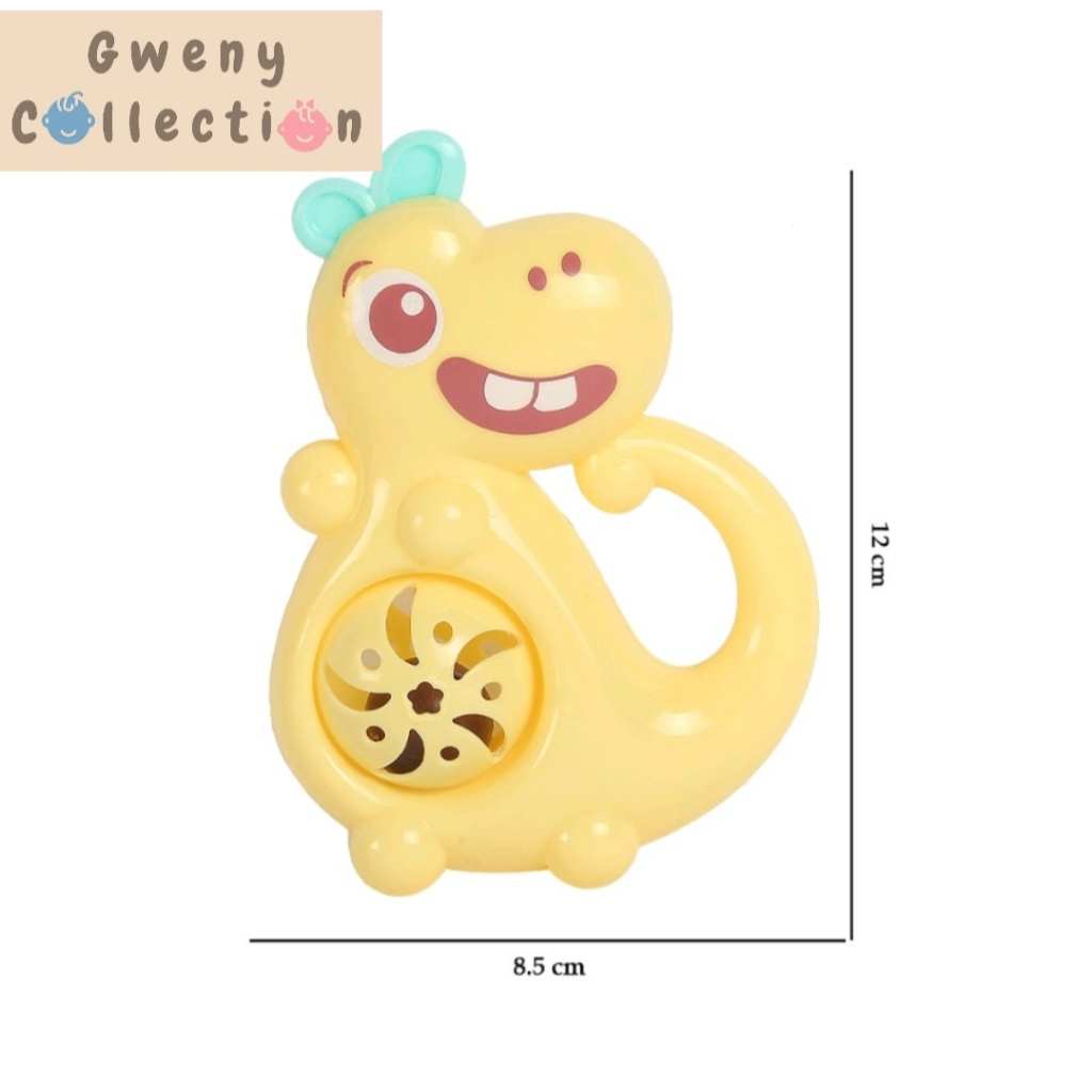 MAINAN KERINCINGAN DINO RATTLE BAYI LUCU MURAH / BABY RATTLE BPA FREE (IP)