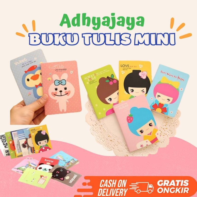 

NOTE KECIL / NOTE MINI / NOTE / Buku Tulis Mini / Book Mini / Buku Tulis Memo Kecil Motif Kartun / Cartoon Mini/notebook