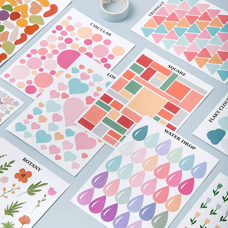 

Ins datar stiker kartu seri stiker tunggal Korea kreatif akun tangan segar kecil DIY stiker dekoratif