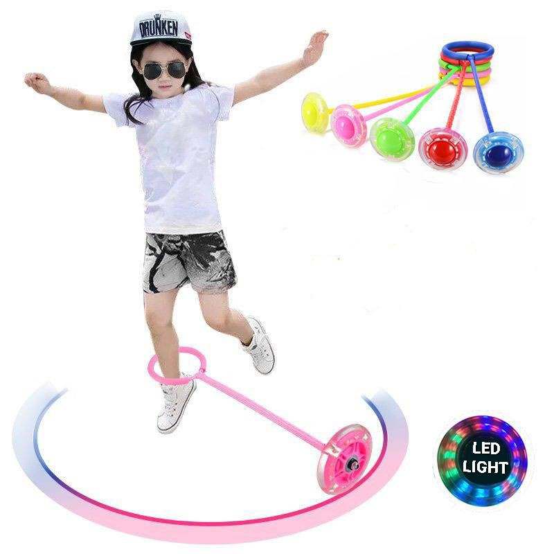 Hulahoop Mainan Hulahup Kaki Lampu Nyala Hula Hoop Jumpball Flash Jump Lampu LED