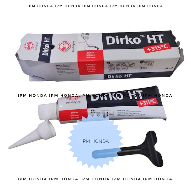 Lem Gasket Paking Packing  High Temp Temperature +315 derajat celcius Silikon Silicone 70 ml Dirko HT Made in Germany ElringKlinger