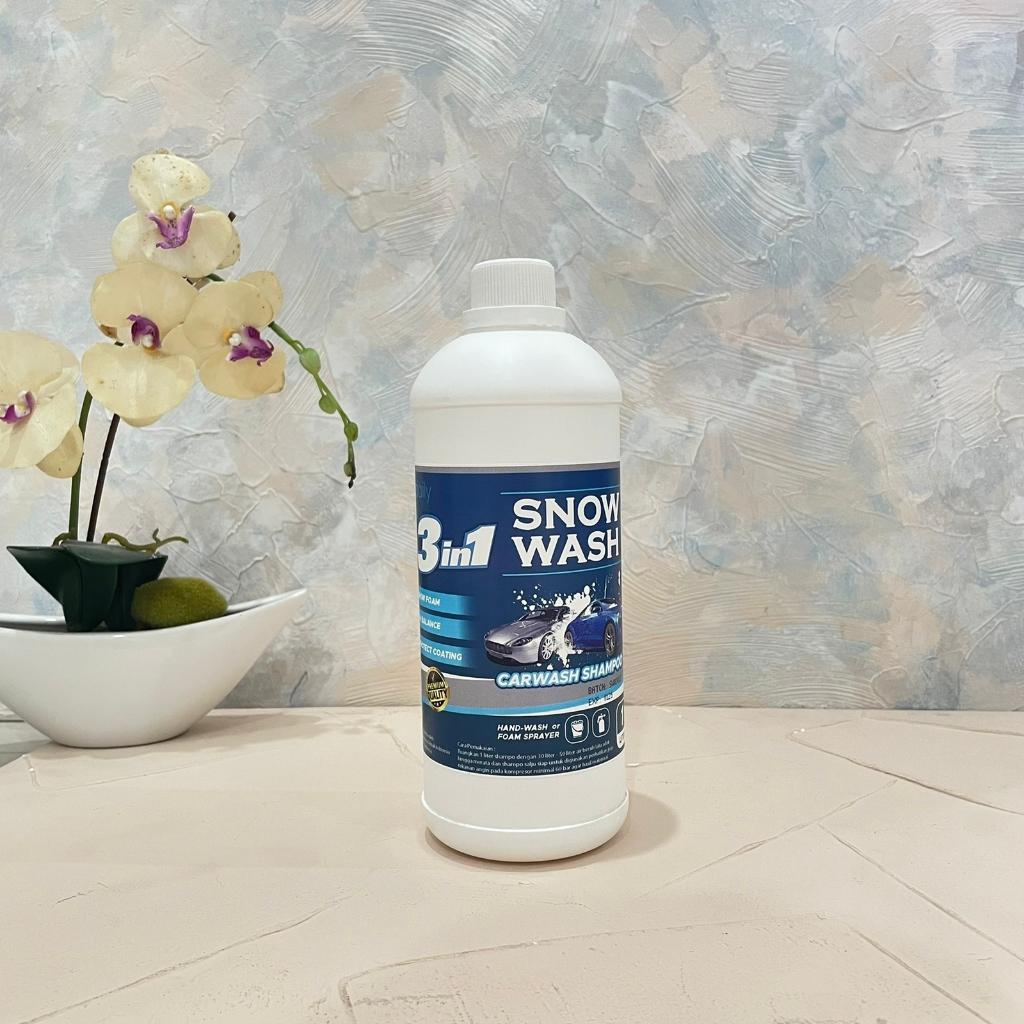 Shampoo Snow Wash Premium Daily Car Wash Sabun Mobil Motor Botol Agro 1 Liter