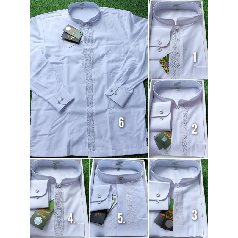 Bamus Universal Atlas - Bamus Atlas Universal - Baju Koko Manset - Kemko putih - Koko Putiih Tulang 