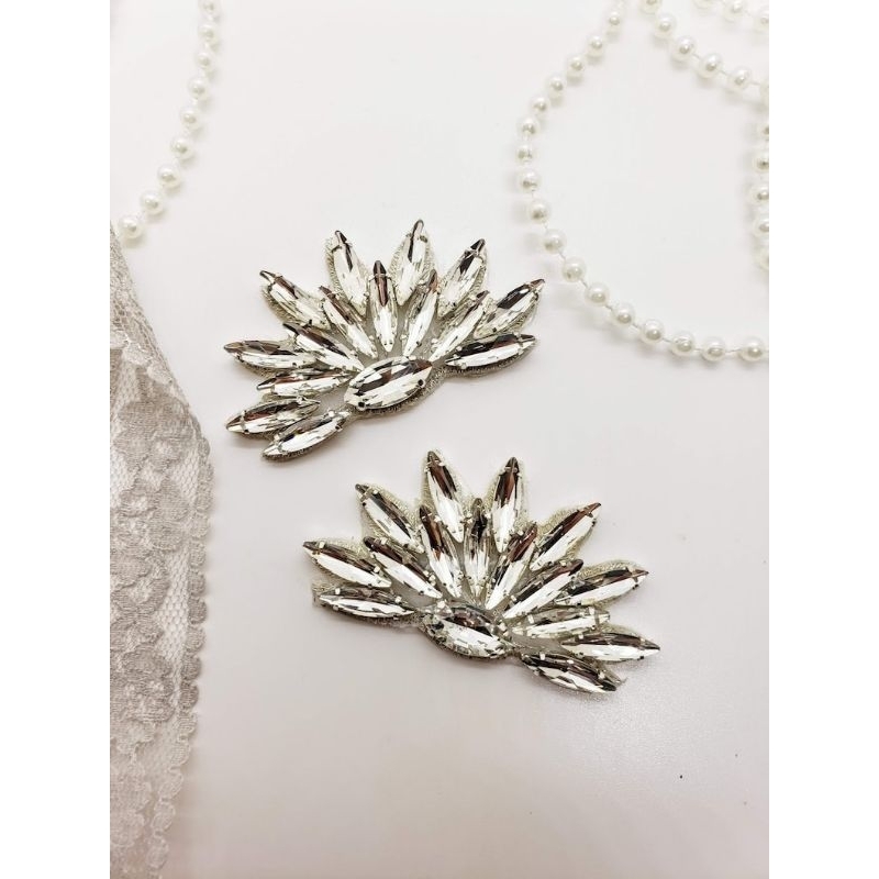 Aplikasi Payet Stemma rangkai kristal diamond cangkang