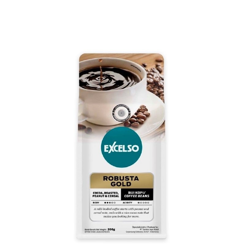 

Exelso Robusta Gold Biji 200gr