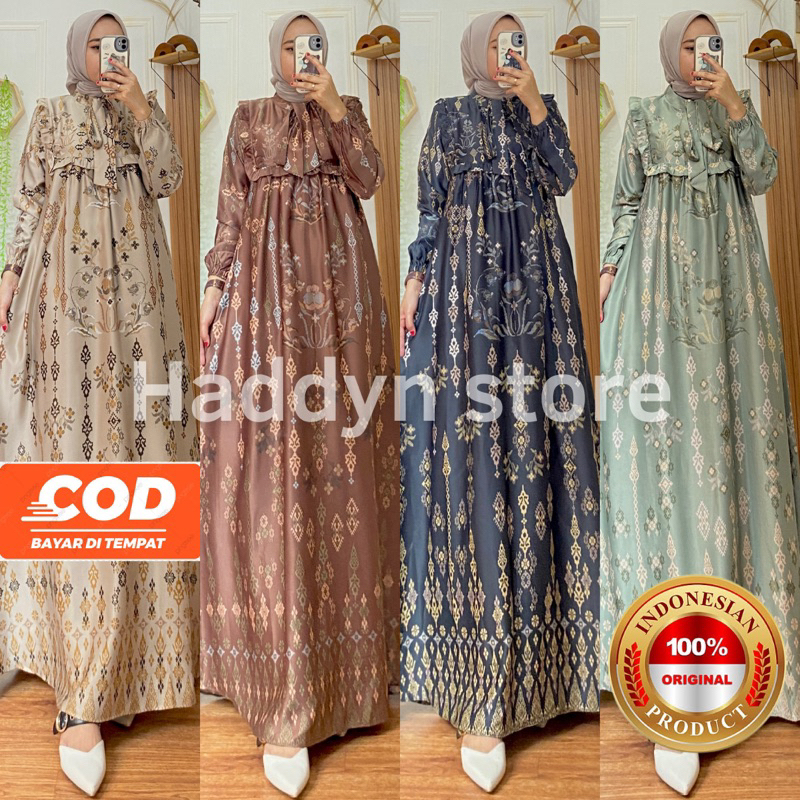 TAMARA DRESS | Gamis Motif Silk Premium | Gamis Pesta Silk Premium| Gamis Pesta Jumbo