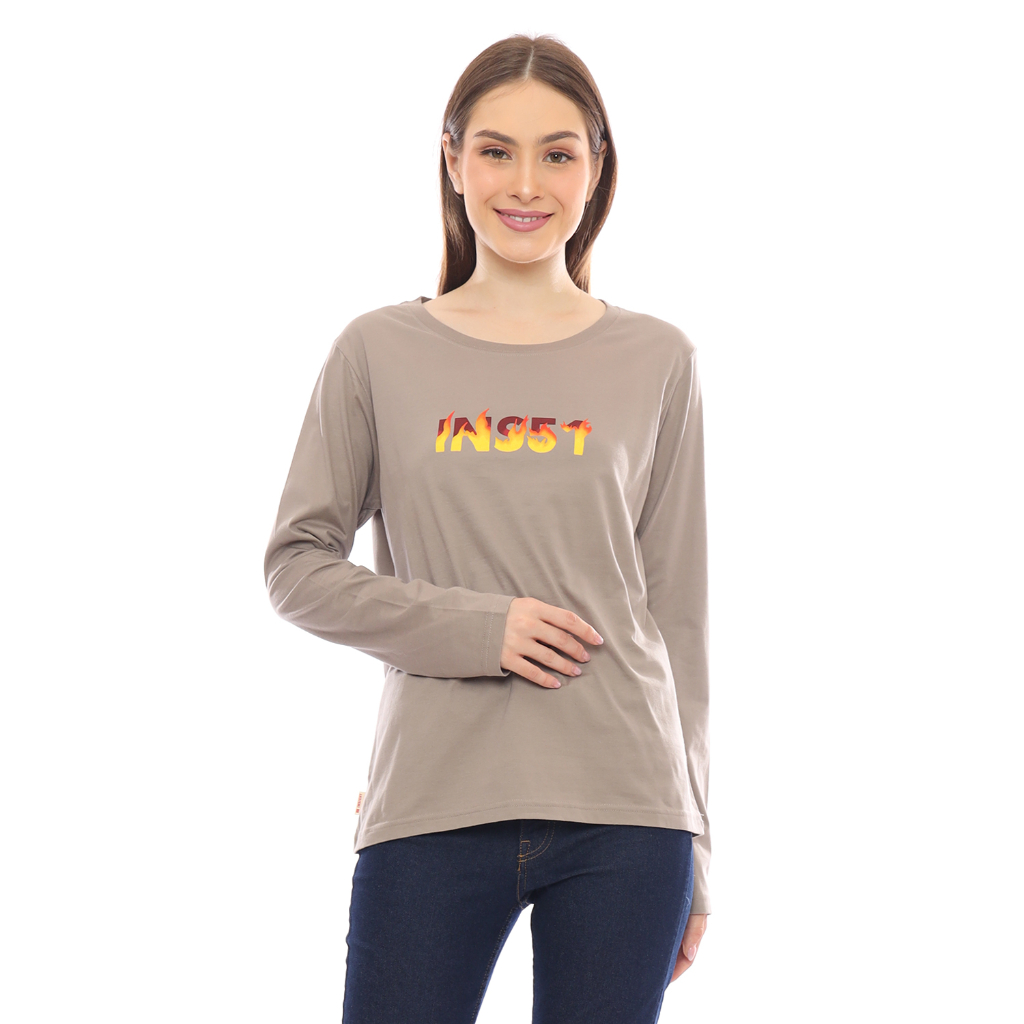 Insight Kaos Lengan Panjang Wanita B Fiery Bone Long Tee Planet Surf