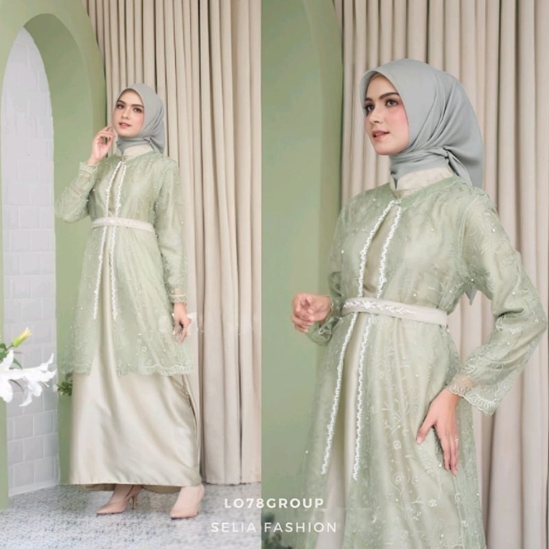 Sartika Dress Aulia 2 in 1 Brokat Premium Dress Brokat Kondangan Dress Tile Kondangan Wedding Dress Gamis Brukat Jumbo xxl Ld 120cm Gamis Brokat Jumbo Gamis 2 look in 1 Gamis Lebaran Gamis Remaja Muslimah Seragaman Pernikahan Outfit Bridesmaid