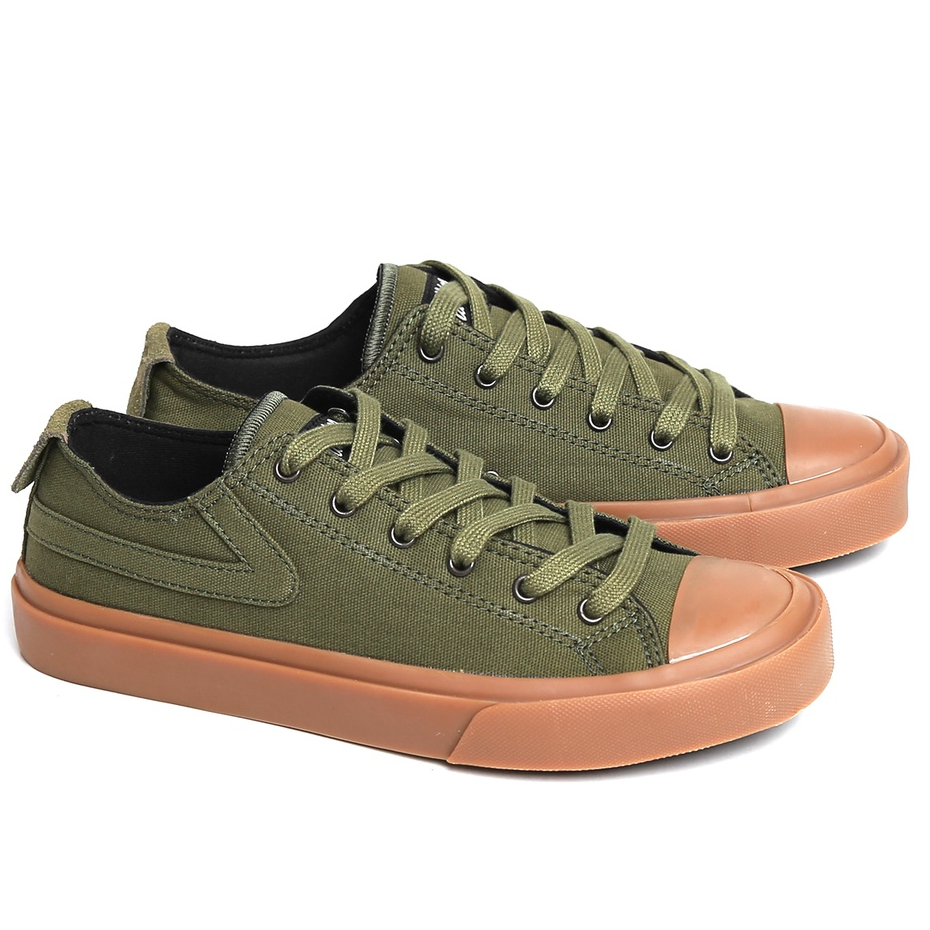 Vulking Sepatu Sneakers Wanita Low Casual Street Style PAMOR ARMY Canvas Original