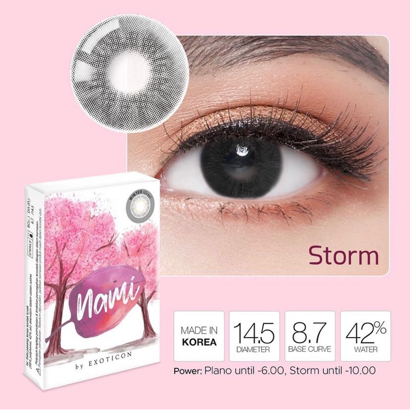 Softlens X2 Nami STROM BLACK by Exoticon MINUS (6,50 - 10,00) dia 14,5