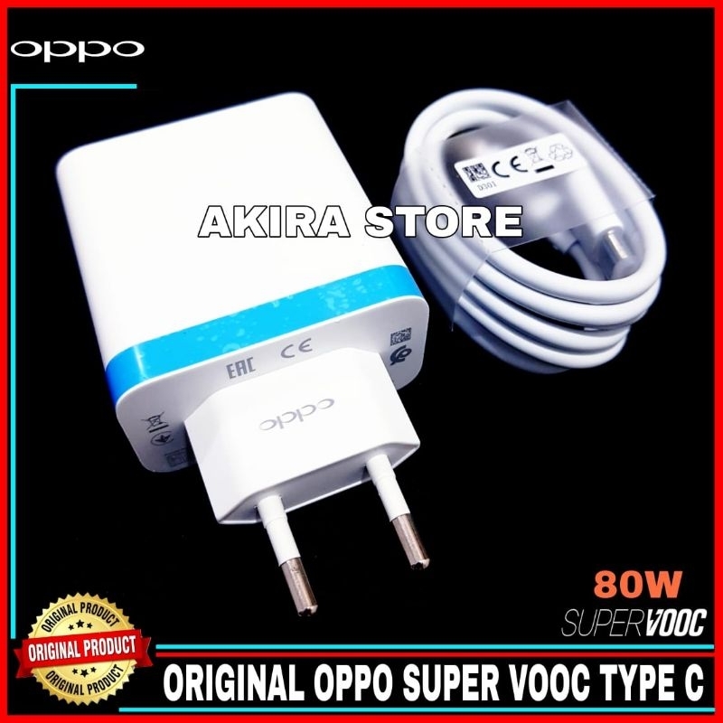 Charger Oppo 80 Watt ORIGINAL 100% SUPER VOOC Type C