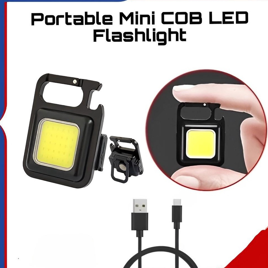 Lampu Senter Led Portable Dengan Gantungan Kunci Camping kemah