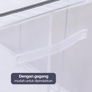 Sgmshop Transparant Storage Box 66 Liter Tempat Selimut Organizer Baju Pakaian