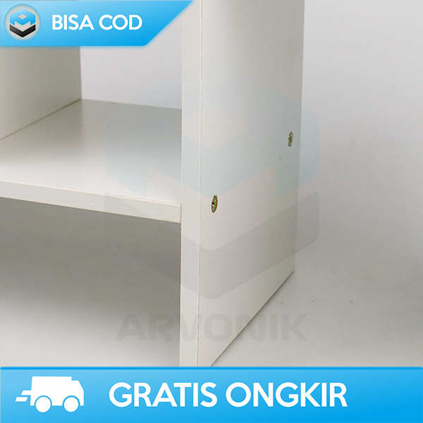 RAK BUKU DIY STORAGE ORGANIZER MINIMALIS MUDAH DIPASANG RAK KAYU RAKIT