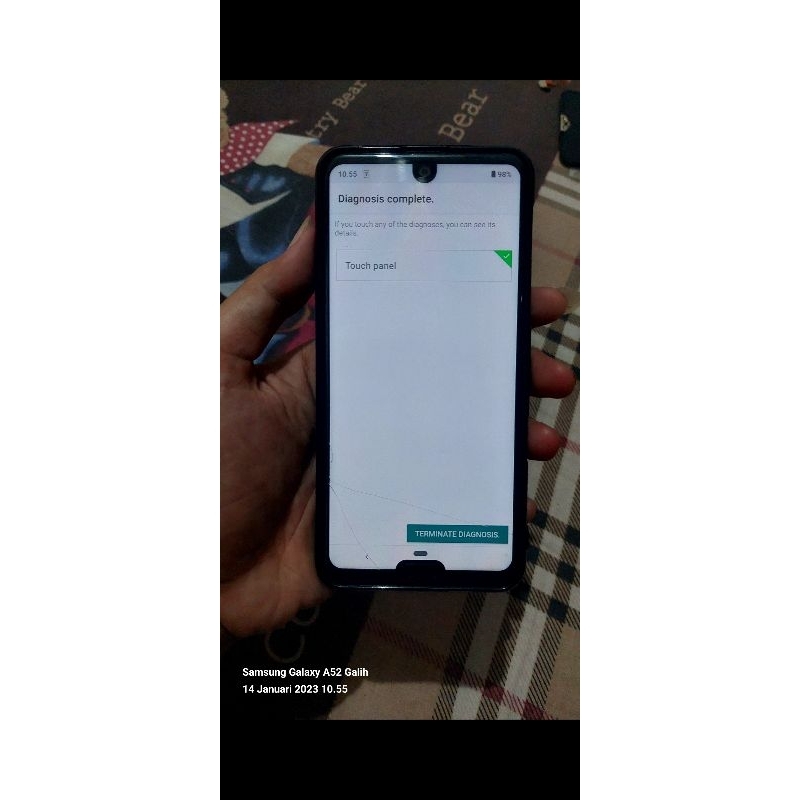 LCD dan TouchScreen HP Sharp Aquos R3 SHV44 Normal Retak