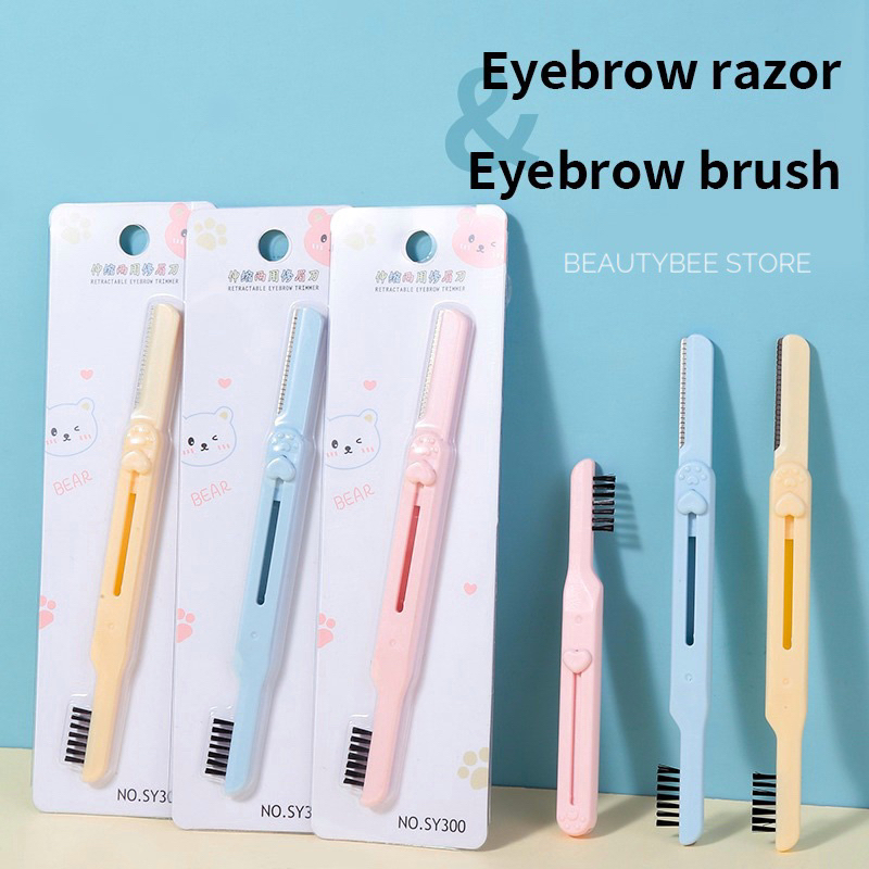 EYEBROW RAZOR / PENCUKUR ALIS / EYEBROW BRUSH / BRUSH ALIS 2 IN 1 (SY300)