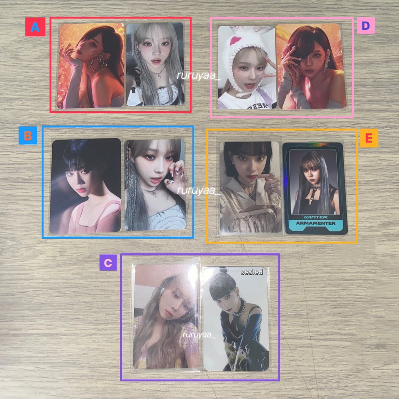 PHOTOCARD WINTER AESPA OFFICIAL GIRLS SAVAGE DIY PHOTOPACK MY ARTIST 4x6 LTS BUNNY NUNMUL CC CHARACT