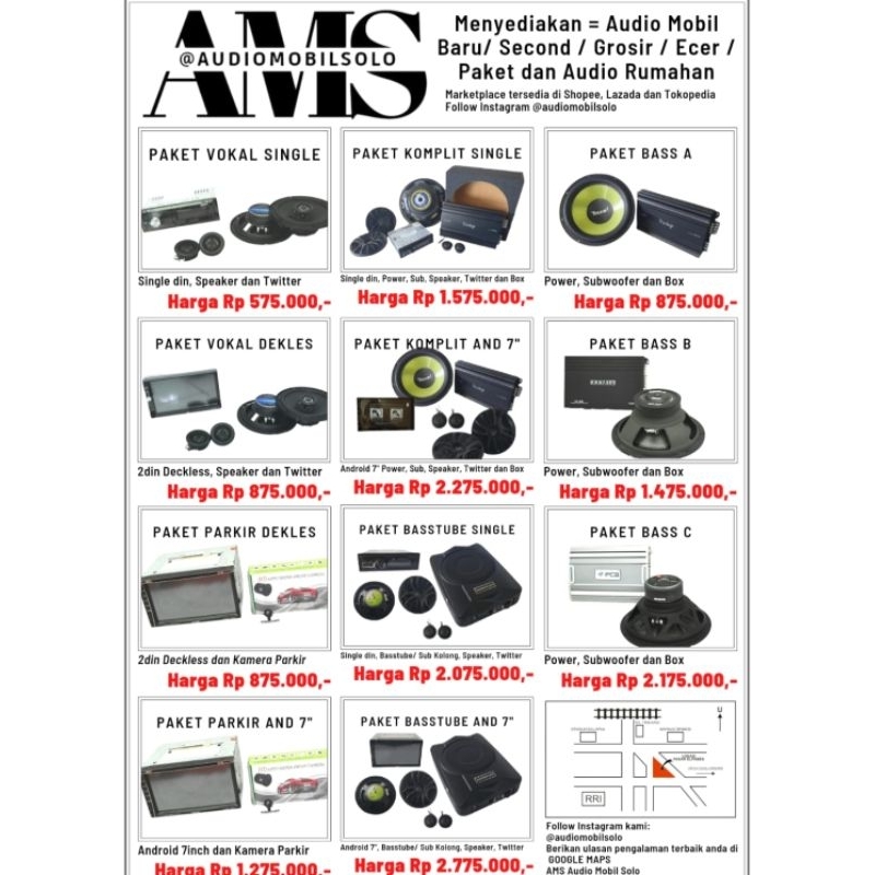 Paket Komplit Audio Mobil / Paket Audio Mobil Komplit / Paket Audio Mobil Murah / Audio Murah / Audi