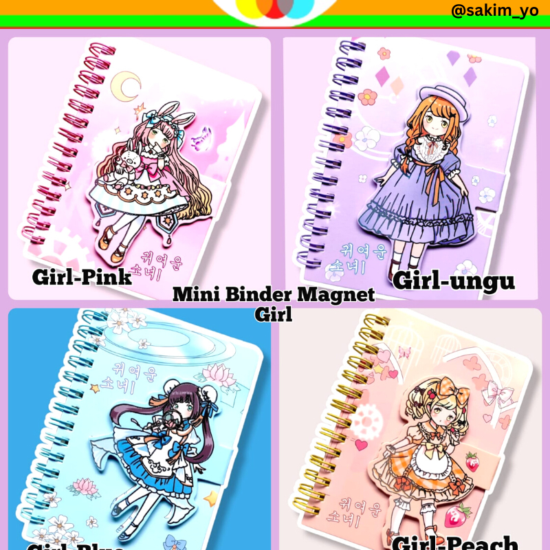 

MINI BINDER BOOK NOTEBOOK BINDER NOTEBOOK LUCU CARTOON DIARY MINIBOOK MEMO KECIL BUKU MEMO LUCU MEMO @sakimyo
