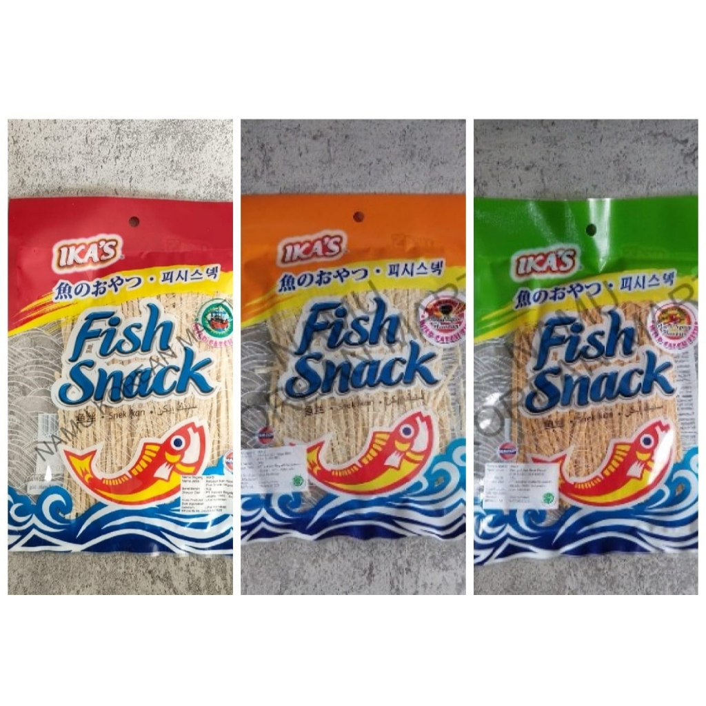 

Ika's Fish Snack Hot & Spicy 50gr Juhi Ikas Snack Cemilan Ikan Rasa Pedas