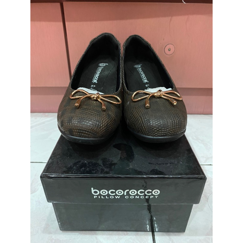 FLAT/ WEDGES Shoes Bocorocco Size 37 Heel 3cm Original Sogo With Box - NEW