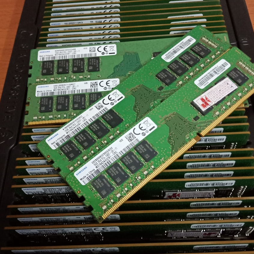 Ram memory pc server  Samsung 16GB DDR4 PC4-2400T/PC4-2666V UDIMM ORIGINAL - 2Rx8 PC4-2400T