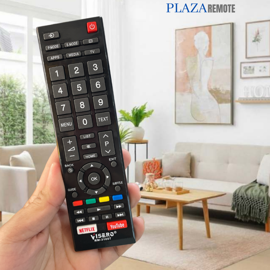 REMOTE TV TOSHIBA SMART TV YOUTUBE VISERO 3105T UNIVERSAL TABUNG LCD LED