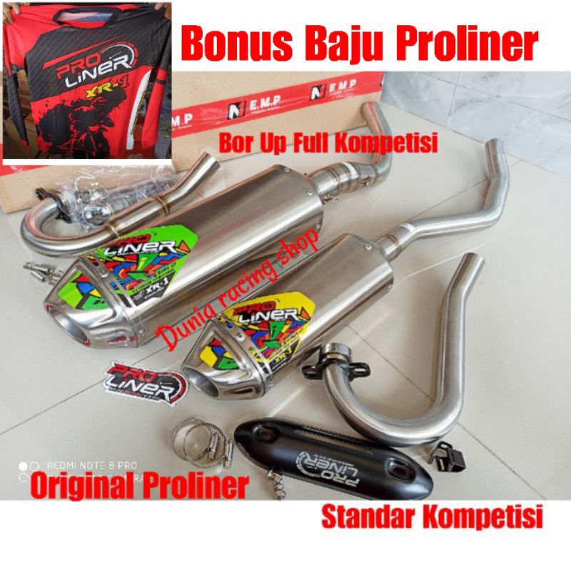 knalpot Proliner XR-1 XR1 CRF 150 WR 155  KLX 150 DTracker 150 BORE UP 200cc dan Standar Kompetisi full system steinles Original