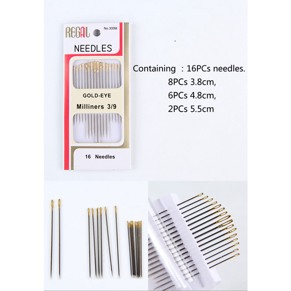 [DEASTORE] JARUM JAHIT TANGAN ISI 16 REGAL GOLD EYE MILLINERS NEEDLES