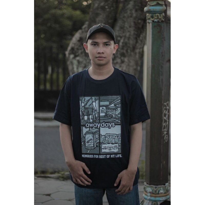 Mataram Merch29 Kaos Biru Dongker Awaydays (T-Shirt Navy Blue 1929)
