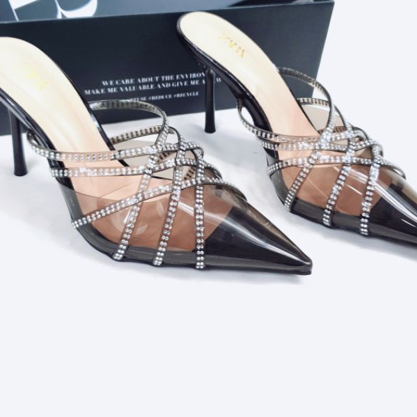 ZR Glitter Strappy High Heels 18-1