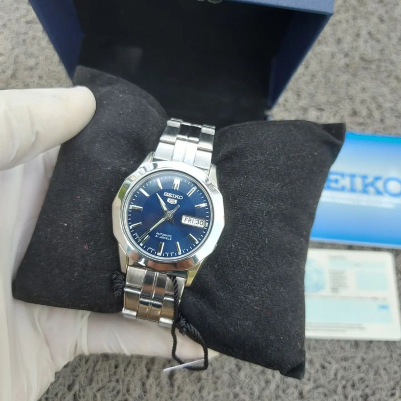 Jam Tangan Pria Seiko 5 Automatic Blue Biru SNKG81 Fullset Original