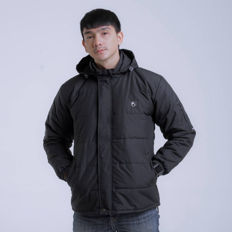 Jaket Puffer Jaket Kembung Jaket Gelembung Jaket Outdoor The Bojiel Hitam