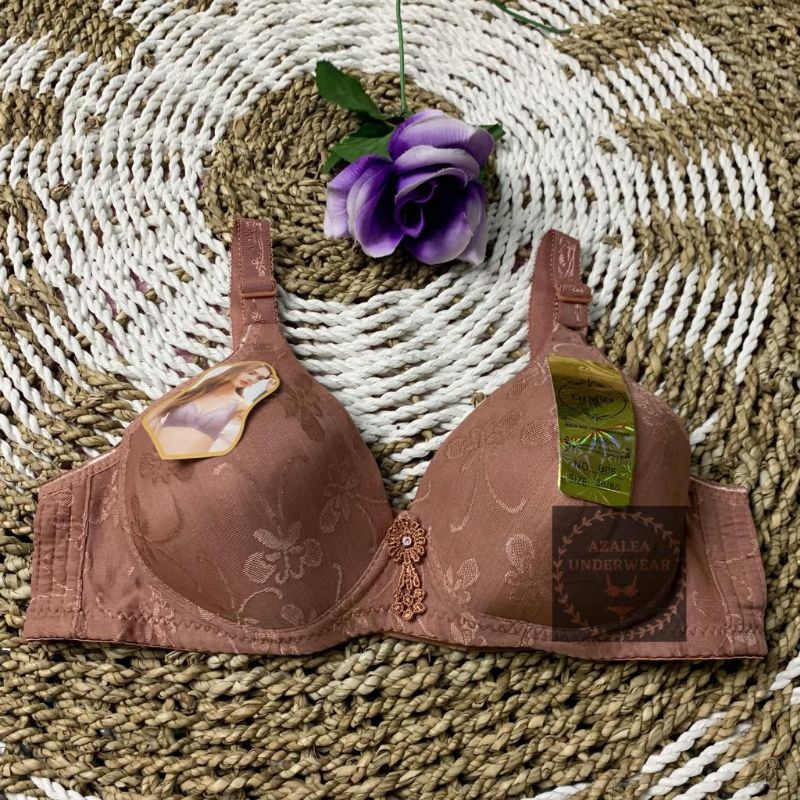 Bra Wanita OMIO Busa Tampa Kawat / Bh Motif Embos Halus Premium OMIO