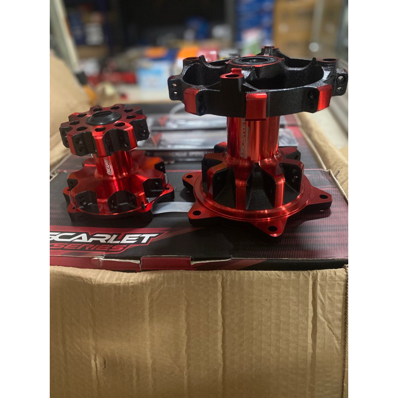 tromol set CRF scarlet merah hitam sudah include ruji ring 17 supermoto