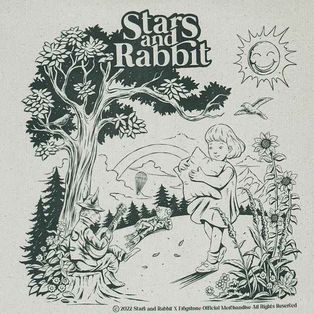 ORIGINAL MERCH STARS AND RABBIT X FROGSTONE TOTEBAG