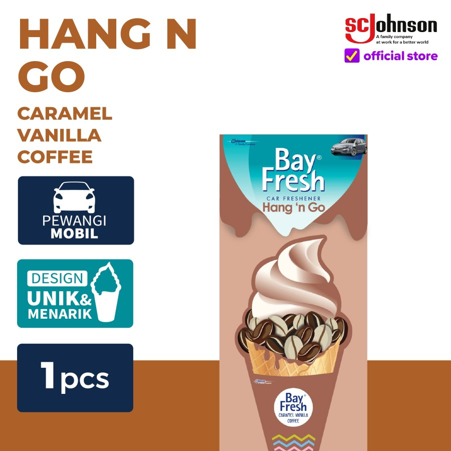 Bay fresh Hang N Go Pengharum Mobil gantung Vanilla Coffe