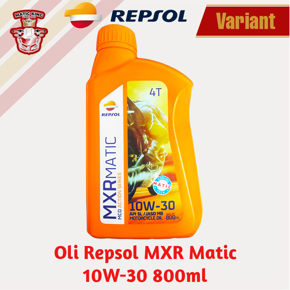 Repsol Oli Mesin MXR Matic 10W-30 API SL/JASO MB 800ml