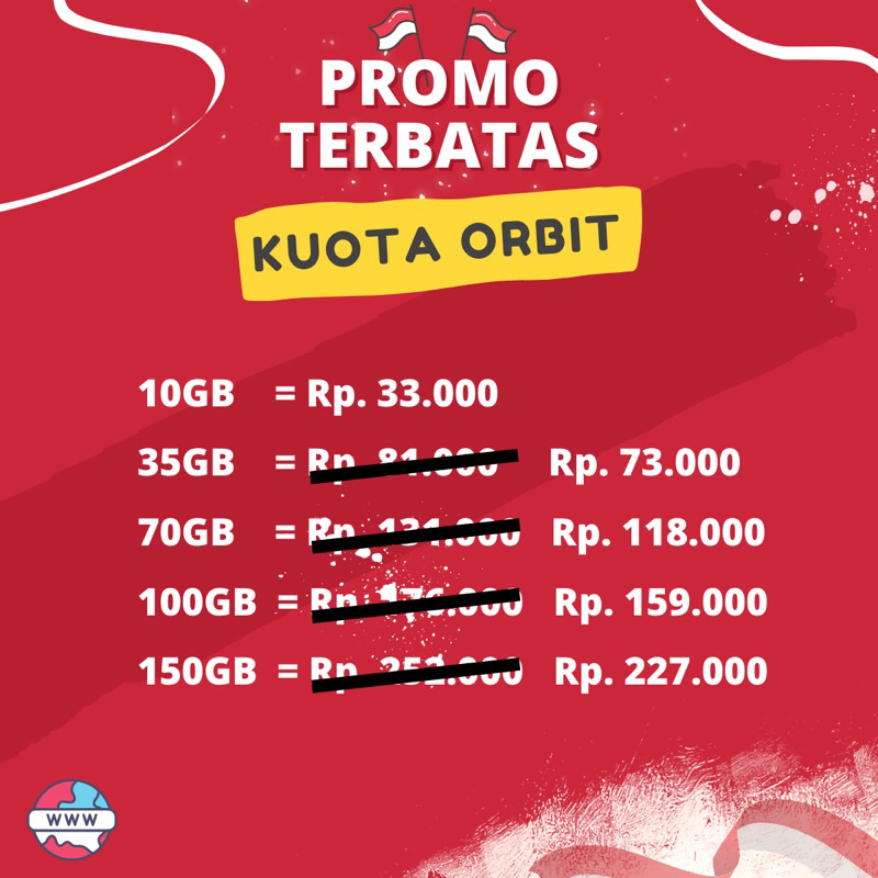 KUOTA ORBIT TERMURAH