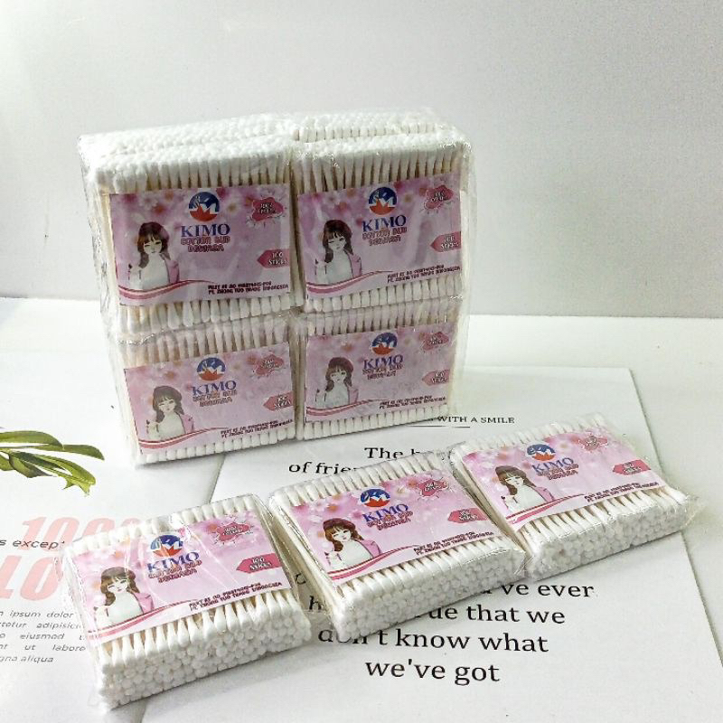 Cotton Bud Dewasa Anak Kimo isi 100 Sticks / Pembersih Telinga Kecil / Korek Kuping Kapas Bayi Balita