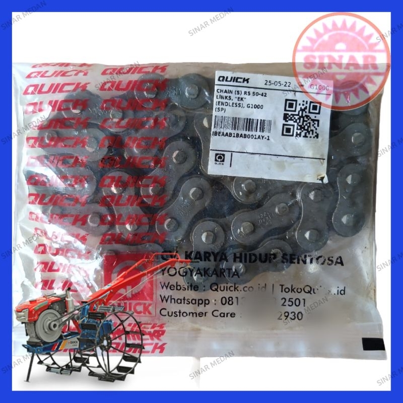G1000 G3000 Rantai RS50 42 Mata - Chain Traktor Quick