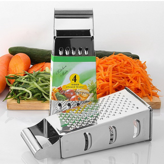 Parutan Menara Grater Stainless Steel 4 sisi Parutan Sayuran Dapur Menara 4 in 1 Parutan Keju Wortel Serbaguna TERMURAH TERLARIS