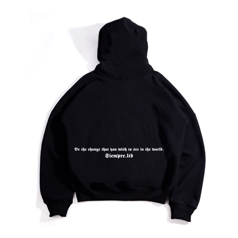 GOSEND Siempre Hoodie Boxy Oversize // Grunge Black JMB 23.01.008 **