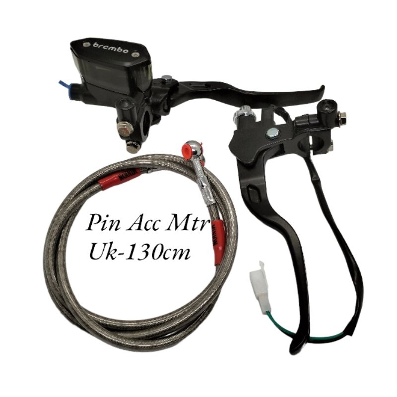 Paket master Rem Set Model RCB Oval 14mm Pluse Selang Rem Depan 130cm Motor Crf150/Klx150/WR