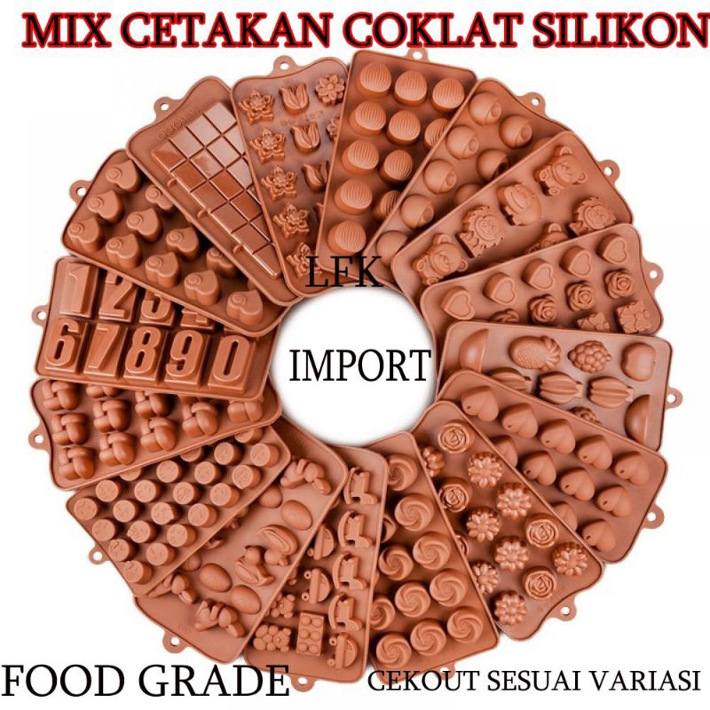 CETAKAN COKLAT SILIKON/CETAKAN HURUF SILIKON/CETAKAN ANGKA SILIKON/ CETAKAN HAPPY BIRTHDAY SILIKON/ 