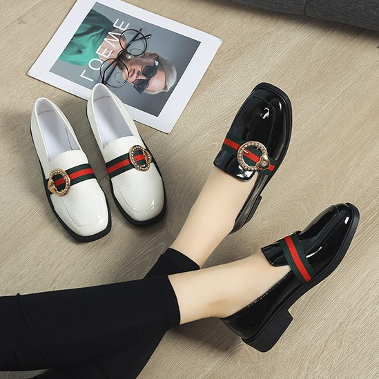 FD Loafers Wanita Sepatu Kerja Simpel Docmart Shoes Korean Style KI-040