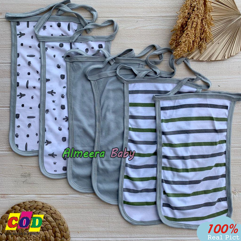 Isi 6 PCS Popok Bayi Baru Lahir Popok Tali Bayi Cuci Ulang Usia 0-3 Bulan Almeera Baby and Kids