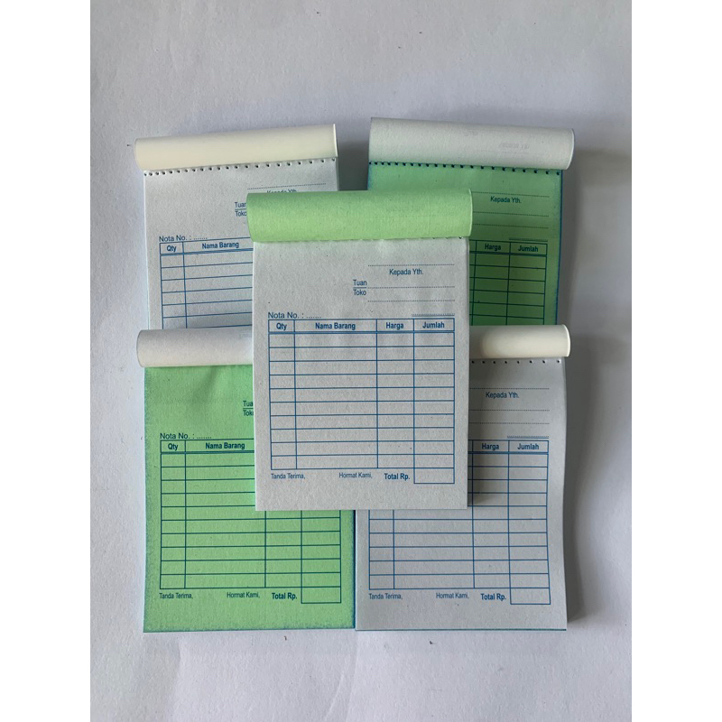 

Nota Mini NCR, 2 Ply, Ukuran Seperdelapan Folio, Langsung Tembus