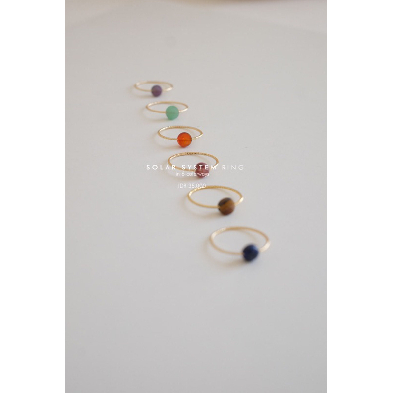 Ark.co - SOLAR SYSTEM RING cincin batu pelangi rainbow etnik minimalis